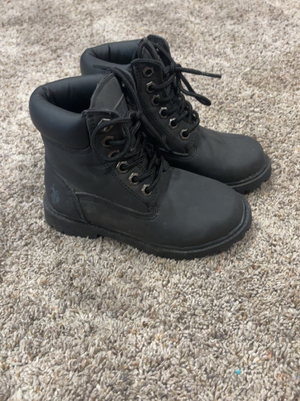 Polo by Ralph Lauren Kids Black Lace-Up Boots